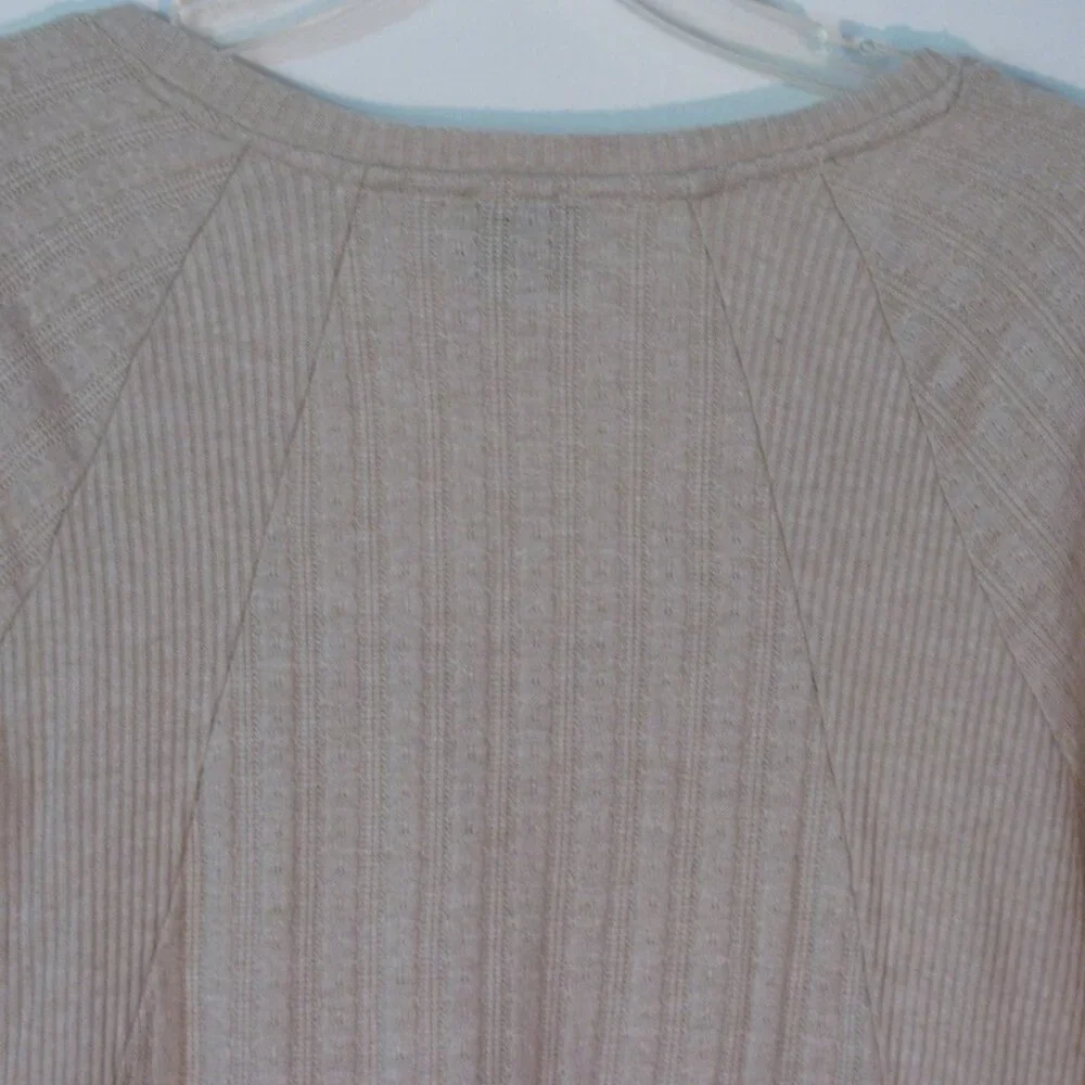* Como Vintage Sweater XL EUC tan Long Sleeve Ribbed Knit Top Super Soft - Picture 6 of 6